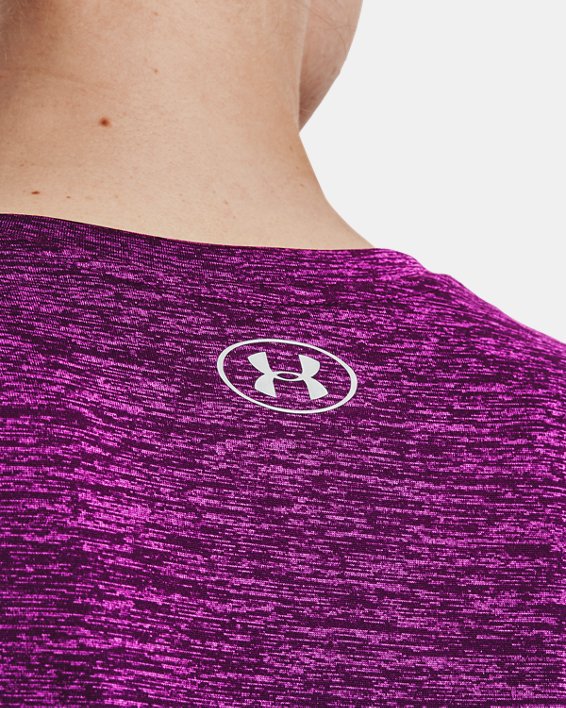 T-shirt voor dames UA Tech™ Twist, Purple, pdpMainDesktop image number 3